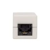 Адаптер проходной TERACOM Cat,5E неэкранированный RJ45-RJ45 белый, EKF