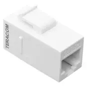 Адаптер проходной TERACOM Cat,5E неэкранированный RJ45-RJ45 тип Keystone белый, EKF