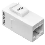 Адаптер проходной TERACOM PRO Cat,6 неэкранированный RJ45-RJ45 тип Keystone белый, EKF