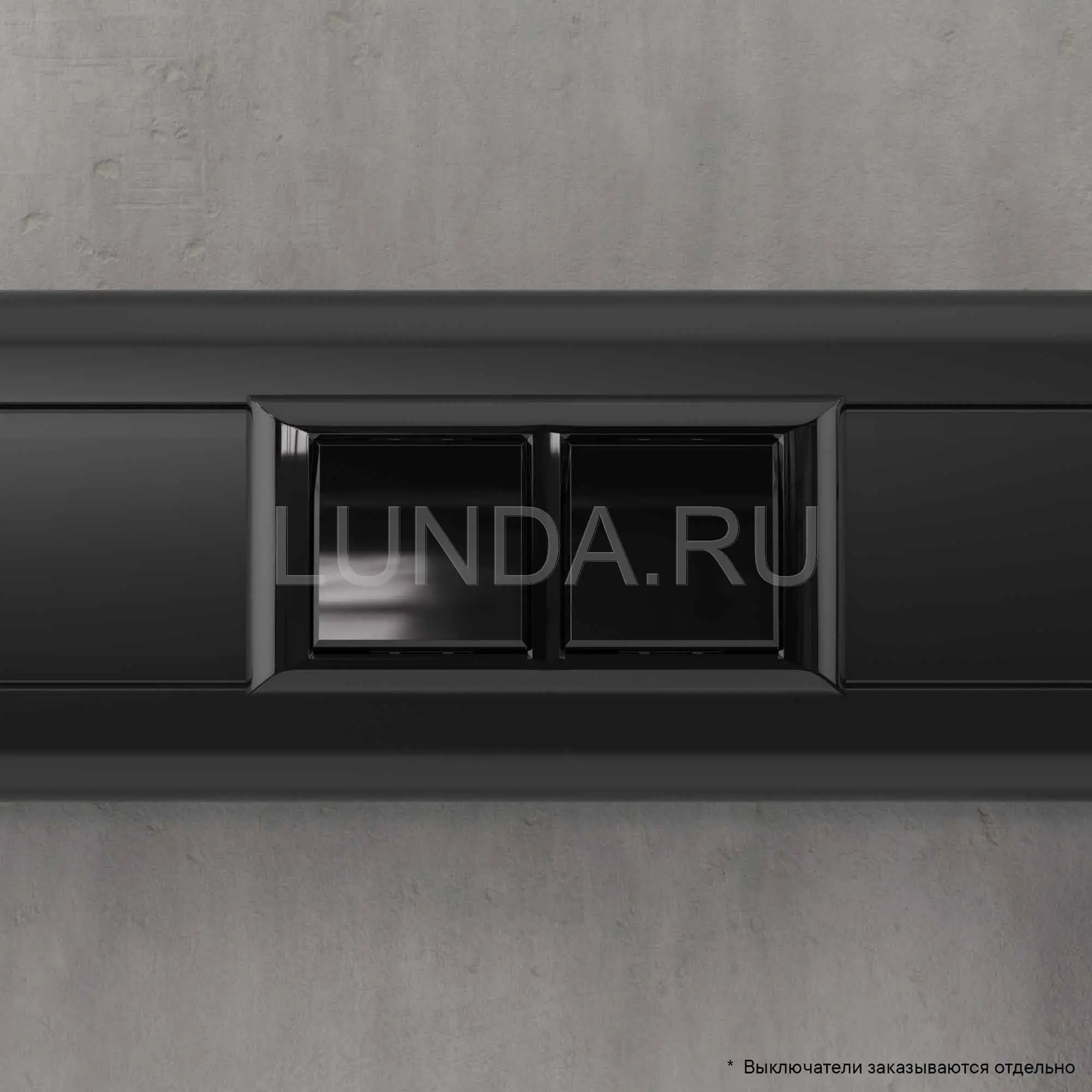 Avanti Рамка-суппорт черная для In-liner Front, 4 модульная, DKC
