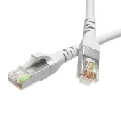 Патч-корд экранированный CAT5E F/UTP 4х2 LSZH белый 0.5м, DKC