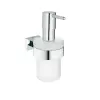 Дозатор жидкого мыла с держателем Essentials Cube, хром, Grohe