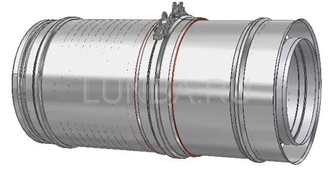 Элемент трубы раздвиж 270-375 мм ICS, Schiedel
