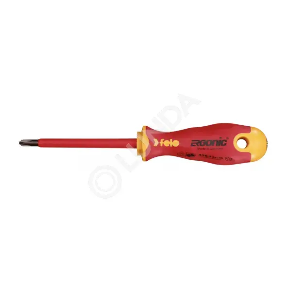Отвертка диэлектрическая Ergonic крестовая +/- H 2X100, Felo