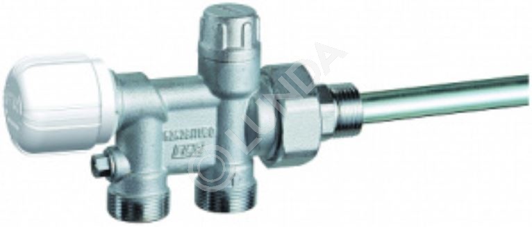 Узел терморегулирующий н/п, с запорным вентилем, для 1 и 2-трубных систем, Far