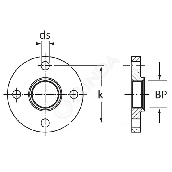 Фланец латунный с внутренней резьбой WIPEX, Uponor