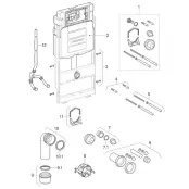 Монтажные элементы GIS для подвесного унитаза, со смывным бачком скрытого монтажа Sigma 12 см (UP320), Geberit