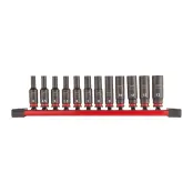 Головки 1/4" ударные удлиненные SHOCKWAVE™ набор на держателе, Milwaukee
