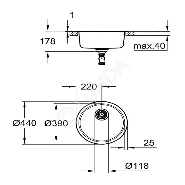 Мойка K200 Sink 50 -S 1.0, Grohe
