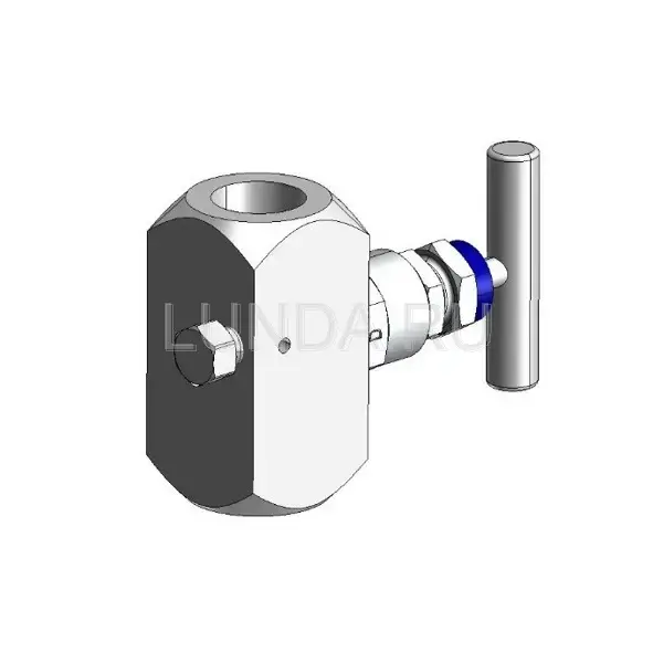 Игольчатый клапан IV100 с вентялицонным соединением M8 внут. поперечный спускной клапан с заглушкой, Wika
