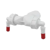 Колено с двумя штуцерами G1"/8–16 с клапанами, ALCA