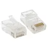 Коннектор RJ-45 TERACOM неэкранированный 8P8C Cat,5E универсальный (упак,10шт), EKF