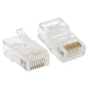 Коннектор RJ-45 TERACOM неэкранированный 8P8C Cat,5E универсальный (упак,10шт), EKF