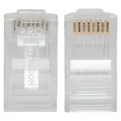 Коннектор RJ-45 TERACOM PRO неэкранированный 8P8C 30мкд Cat,6 универсальный, EKF