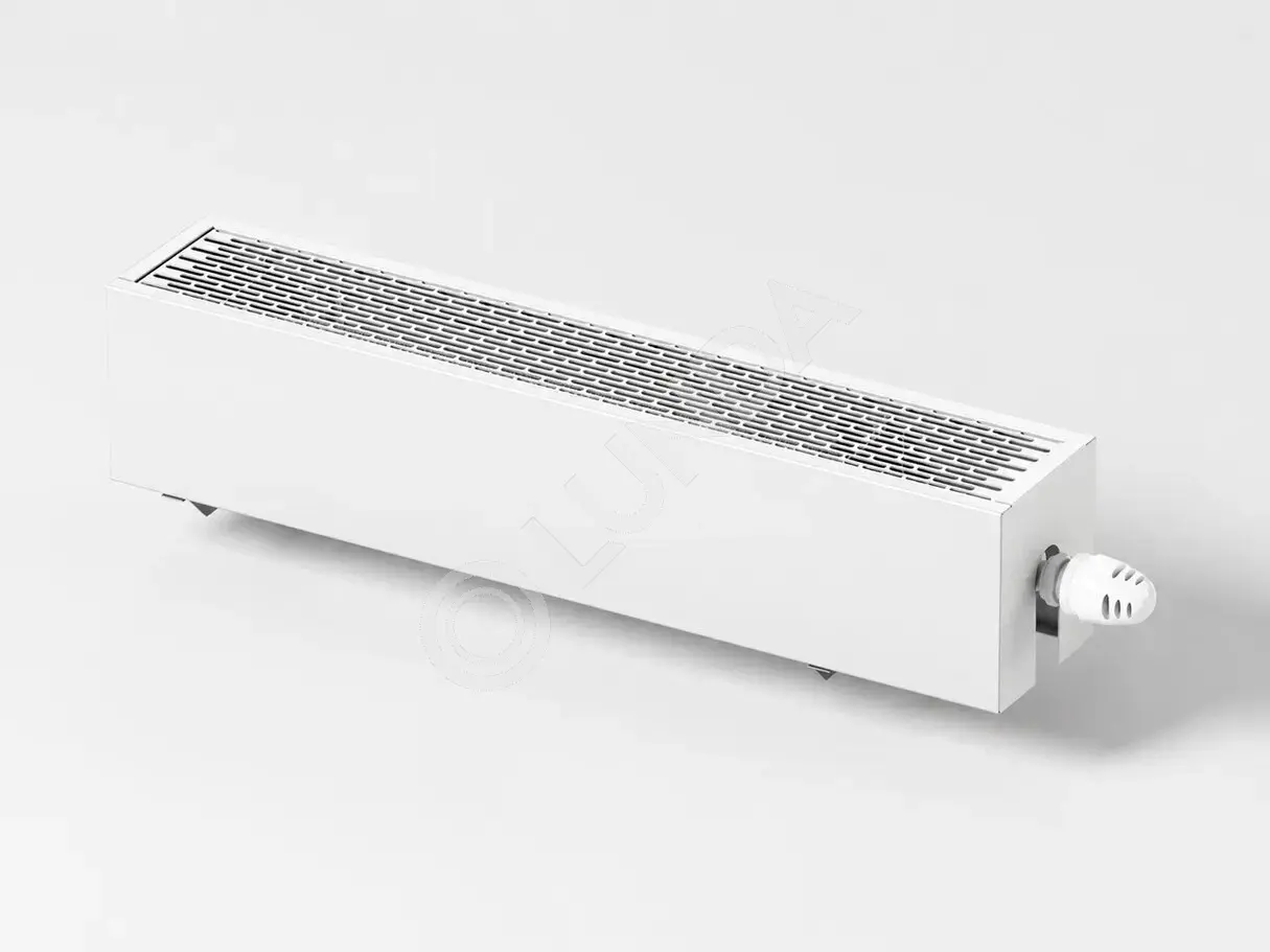 Настенный конвектор концевой Коралл НКН Slim 10 со стальной просечной решеткой и боковым правым подключением, Isoterm