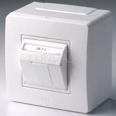 Коробка для миниканалов с телефонной/компьютерной розеткой, DKC