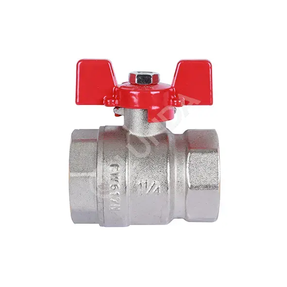 Шаровой кран латунный RBV-0003 полнопроходной ВР-ВР, ручка-бабочка ...