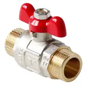 Кран шаровой полнопроходной, ручка-бабочка, НР-НР, Pro Aqua