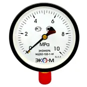 Манометр Экомера МД02-100мм (МПа), подключение снизу М20х1,5, Эко-М