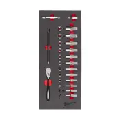 Ложемент пустой для набора головкок и трещоток 1/4", 3/8", 1/2", Milwaukee