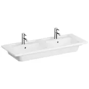Раковина двойная Integra, отверстие под смеситель, цвет белый, Vitra