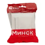 Минск Розетка 1-местная СП с/з с крышкой 16А с защ, штор, IP44, EKF