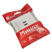 Минск Розетка USB 2-местная СП 2,1А, EKF