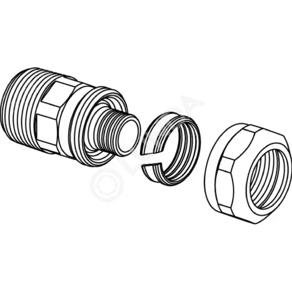 Зажимной штуцер с наружной резьбой латунный серии S5/S3,2, Usystems