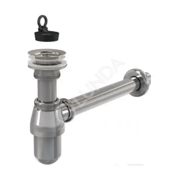 Сифон для умывальника цельнометаллический с донным клапаном 5/4", ALCA
