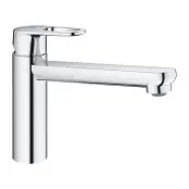 Смеситель BauFlow для мойки, однорычажный, средний излив, Grohe