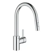 Смеситель Eurosmart Cosmopolitan для мойки, с выдвижным аэратором, высокий излив, Grohe