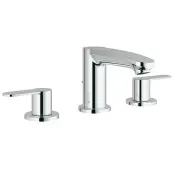 Смеситель для раковины Eurostyle Cosmopolitan на 3 отверстия с донным клапаном, Grohe