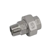 Разъемное соединение американка нр/вр нержавеющая, AISI304, (CF8), PTFE, NewKey