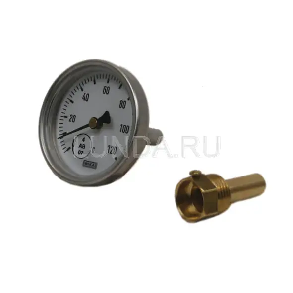 Термометр биметаллический, тип А50.10 (63 мм, алюминий) уценка, Wika