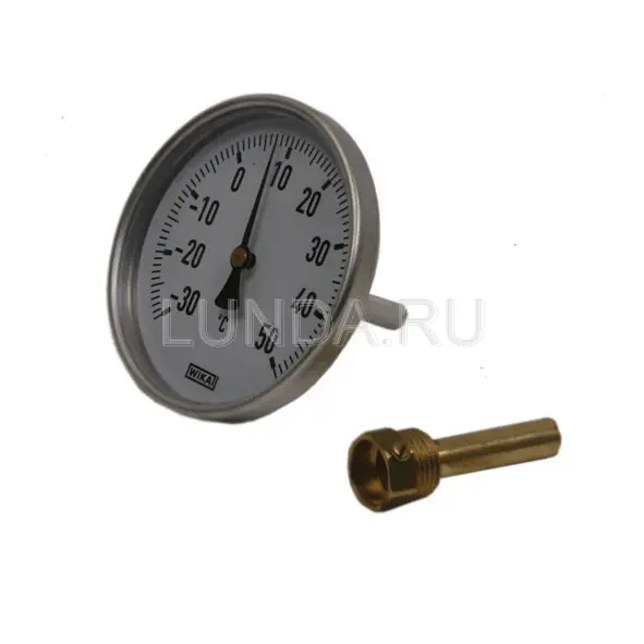 Термометр биметаллический, тип А50.10 (100 мм, алюминий) уценка, Wika