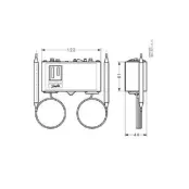 Термостат KP сдвоенный с термобаллонами, Danfoss