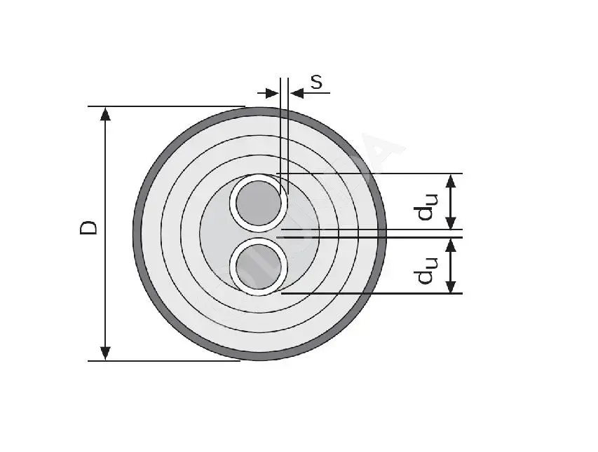 Труба для отопления Thermo Twin 6 бар, Uponor (Ecoflex)
