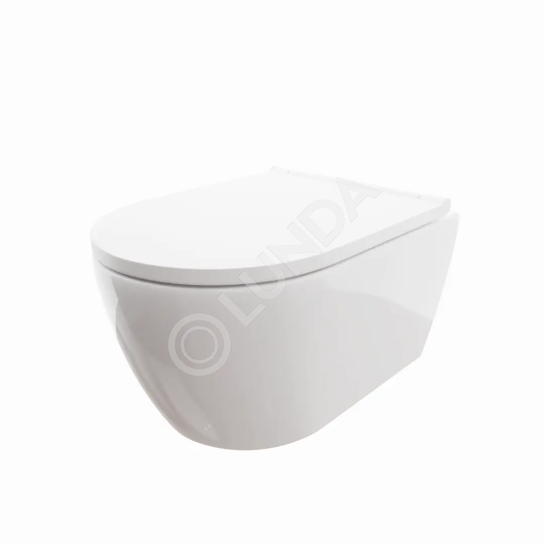 Унитаз подвесной Поларис безободковый, белый Aquatek