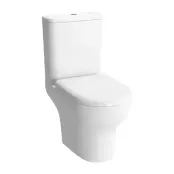 Унитаз безободковый напольный Zentrum open back, тонкое сиденье микролифт, Vitra