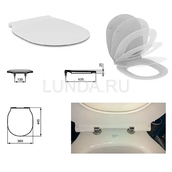 Унитаз Connect Air Aquablade подвесной, сиденье с крышкой отдельно (уценка), Ideal Standard